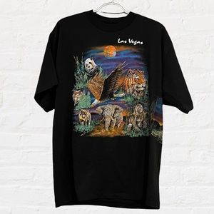 Hazelwoods Las Vegas Animal‎ Print T-Shirt Men’s sz Large